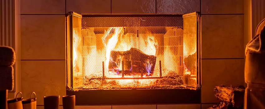 Mendota Hearth Landscape Fireplace Installation in Chicopee, Massachusetts