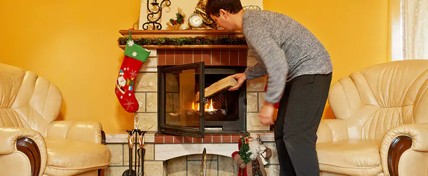 Rusted Metal Fireplace Restoration in Chicopee, Massachusetts