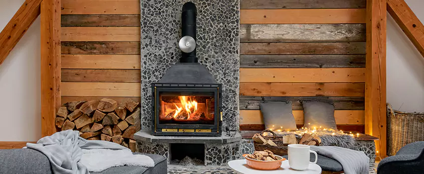 Thelin Hearth Products Direct Vent Gas Stove Fireplace Inspection in Chicopee, Massachusetts